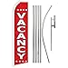 Vacancy Swooper Advertising Flag & Pole Kit - Perfect for Hotels, Motels, Leasing Offices, Apartments