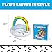 BigMouth Inc Lil’ Water Float - Pool Floaties for Infants Babies & Kids Ages 1-3, for Beginner Swimmers, Easy to Inflate and Durable - Happy Rainbow