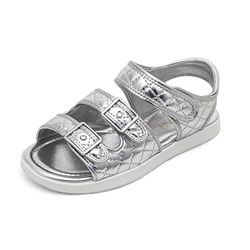 Image of DREAM PAIRS Girls Sandals Open Toe Summer Shoes with Adjustable Strap Buckle Toddler /Little Kid