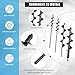 Threlaco Set of 4 Auger Drill Bit for Planting (16x 3.5, 12x3, 15x2, 9x1.6) Garden Ground Earth Spiral Drill Bit for 3/8