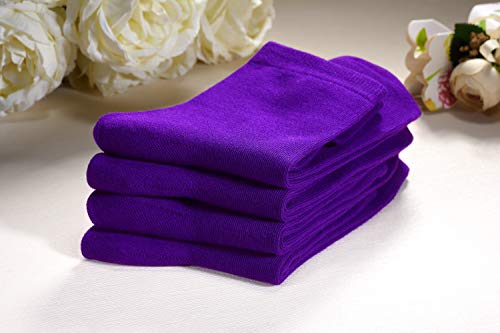 Image of Azwelier Unisex Colorful Quarter Ankle Athletic Socks Breathable Cotton Blend Crew Style 4 Pairs Pack