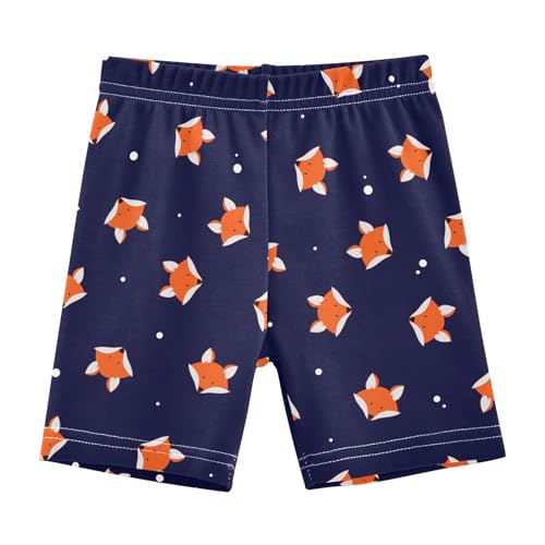 JHKKU Girls Cute Fox Shorts Cotton Cartwheel Bike Kids Biker Under Dress Dance Short Girl Clothes 5T