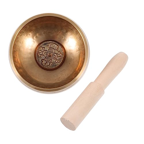 Toddmomy 1Set Meditation Singing Bowl Gasket Set with Stick Durable Yoga Bowl for Relaxation Portable Sound Tool for Meditation Study and