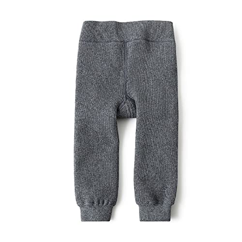 Yeahdor Baby Boys Girls Winter Warm Fleece Lined Pants Thicken Fleece Warmth Leggings Footless Tights Dark Gray 2-3 Years