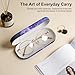 Luminzo Hard Shell Leather Sunglasses Case,Classic Fashionable Cute Large Glasses Case for Women Men,Sunglass Eyeglasses, Starlit Sky