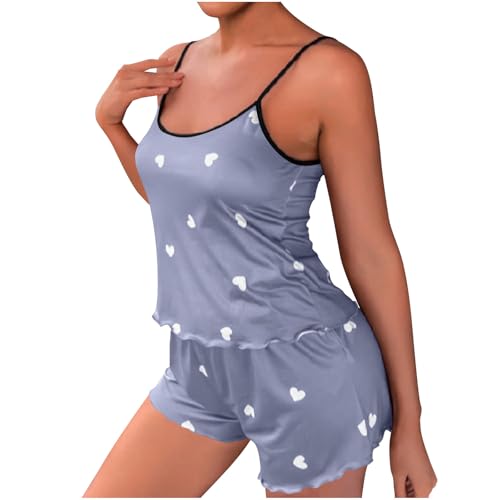 GIVTULIP Sexy 2-delige pyjamaset voor dames, elegante V-hals