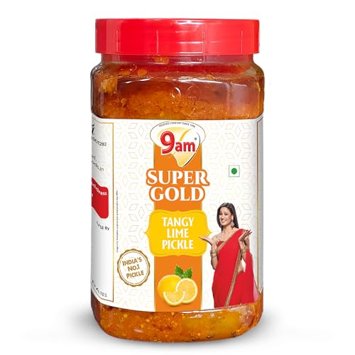 Image of 9AM Super Gold Lime Pickle 900g - Tangy & Zesty Lime Pickle for All Meals
