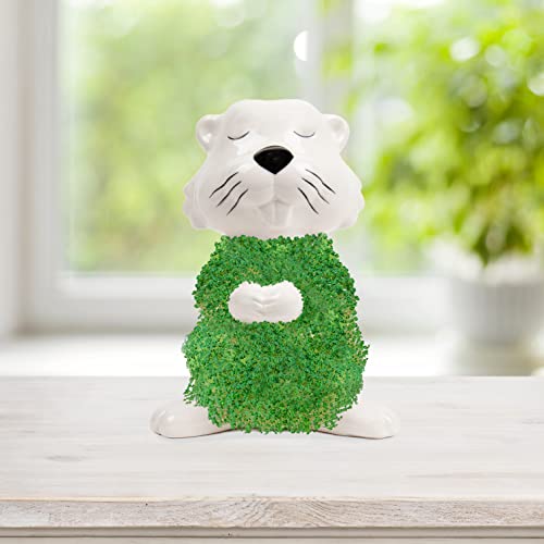Gift Republic Beaver Planter, Ceramic, None, One-Size, White - Image 2
