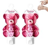 2PC Lotion de Manos de Fresa, Crema Manos Agrietadas y Secas, Lotion Reparadora, Hand Cream, Nutre e Hidrata, Suaviza la piel áspera, Apto para Todo Tipo de Pieles