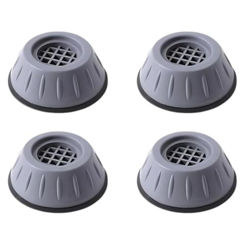 Pé Antivibração Máquina Lavar Secadora Geladeira Universal 4 Peças Regulável Antiderrapante Redução Ruído Estabilidade Piso
