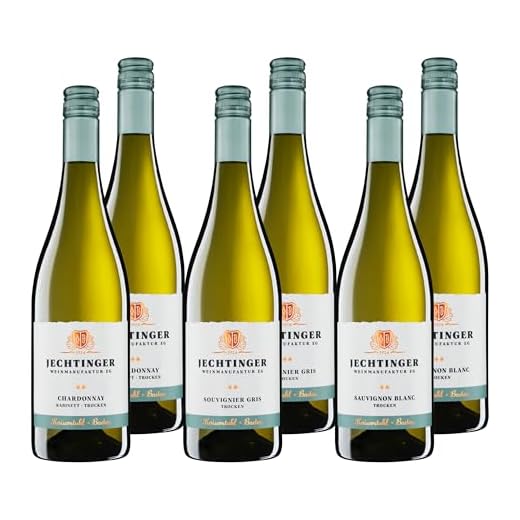 Deutsches Weintor Grauburgunder trocken ,6 x 0.75 l 3 Jechtinger Wein Probier-Paket VISION - frisch & fruchtig ausgebaute Weißweine vom Kaiserstuhl - Chardonnay Kabinett, Sauvignon Blanc QbA & Souvignier Gris QbA (6 x 0,75 l)