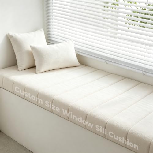 Custom Indoor Bay Window Bench Cushion, Custom Size/Color/Shape, Non Slip