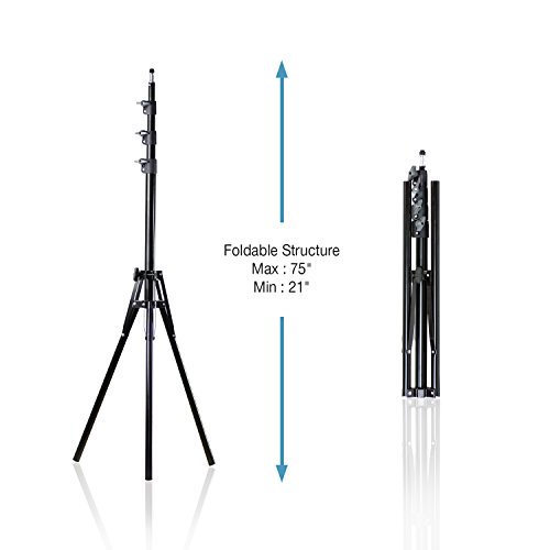 LimoStudio Photography Flash Cold Shoe Mount Adapter Bulb Socket, 33" White Umbrella Lighting Reflector, Tripod Photo Stand, Single Head Photo Bulb Socket, Hot Shoe Mount, AGG2789 - Thumbnail 4