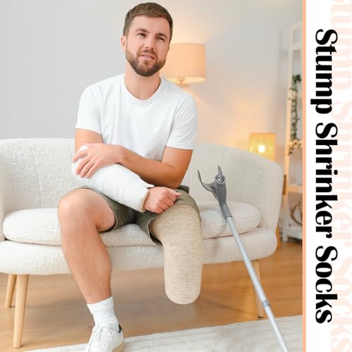 Image of 10 Pcs Prosthetic Stump Shrinkers Amputee Socks Stump Shrinker Prosthetic Limb Socks for Men Women