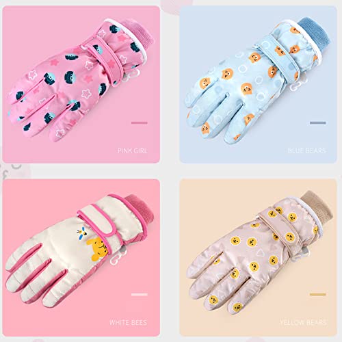 BABOBY Luvas de esqui para equitação, luvas infantis, luvas quentes para meninos e jovens, luvas par