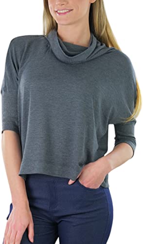 Image of ToBeInStyle Women's Classic Knit Fold Over Turtleneck Pullover