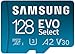 Produktbild Samsung EVO Select + Adapter 128GB microSDXC 130MB/s Full HD & 4K UHD, UHS-I, U3, A2, V30 (MB-ME128KA/AM)