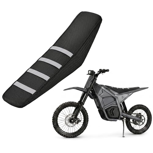 Silutrcn Seat Cover for Yozma IN10 White Stripe Non-Slip Motorcycle Cushion Cover for Electric Dirt Bike Ebike Yozma in 10-White