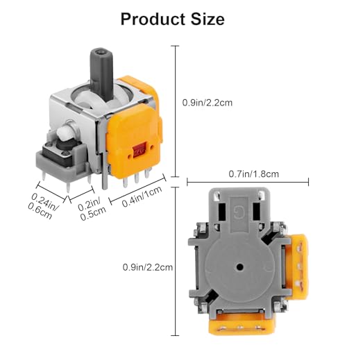 OCTODER 6 peças de joysticks de efeito Hall para controle PS5, sensor analógico 3D, substituição par