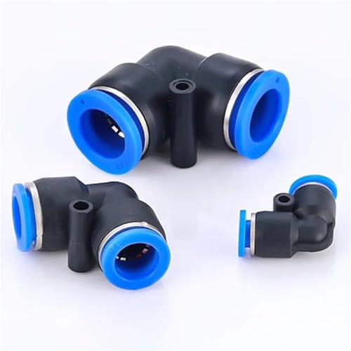 Raccord rapide pneumatique PV coude 90 degrés en plastique 8 mm pour tube de 100 pièces