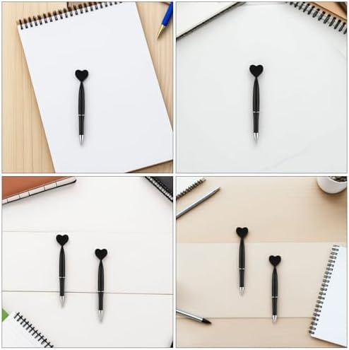 jojofuny 24 Adet Kalp Tasarımlı Siyah Mürekkepli Döner Mekanizmalı Kalemler Okul ve Ofis İçin Hafif Plastik Malzemeli Yazı Gereci Sevgililer Günü ve Doğum Günü Partileri İçin Uygun - Görsel 3