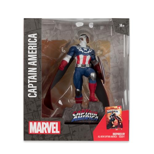 McFarlane Toys - Marvel Captain America 1:10th Scale Collectible with Scene (All-New Captain America #1) - image 6