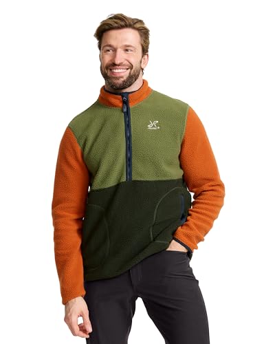 RevolutionRace Canyon Half-Zip Pile Fleece für Herren Outdoor Teddy Fleecejacken perfekt für Wanderungen und Outdoor-Abenteuer Teracotta Brown/Cypress L