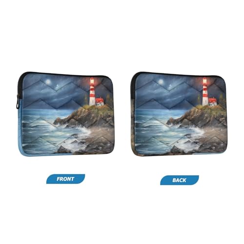 Funda para portátil 13-14 pulgadas con pintura de faro impermeable miniatura 2