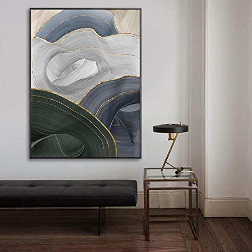 Peinture abstraite sur toile moderne minimaliste pour salon en taille 60x90cm sans cadre