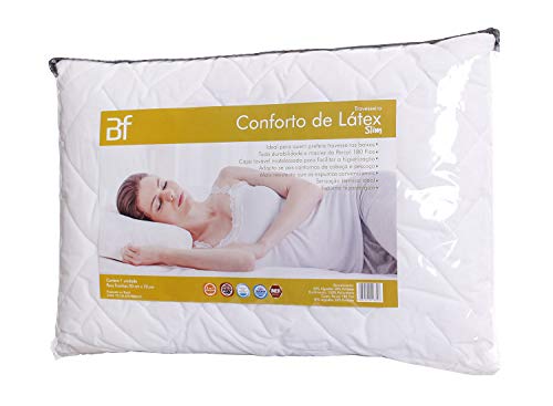 Travesseiro Látex Baixo com Capa Percal 180 Fios Matelassada Infantil 50X70