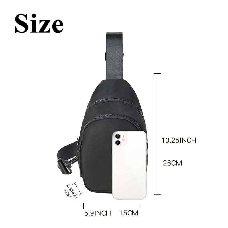 Solid Sling Bag for Women and Men Small Backpack Crossbody Chest Bag Fanny Packs Purses for Outdoors Traveling (Off-white)2