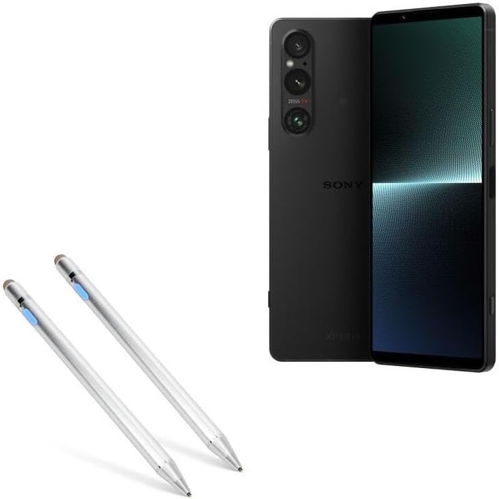 BoxWave AccuPoint Active Stylus - Lápiz óptico compatible con Sony Xperia 1 V (2 unidades), lápiz digital electrónico con punta ultrafina, color