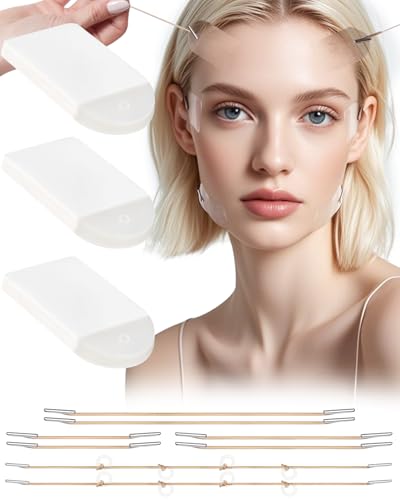BLATOWN 60PCS Facelift Tape for Face with 8 Bands, Face Lift Tape Invisible with String, Instant Facial Tape Face Lift Tapes and Bands for Neck Eyes Jowls Double Chin