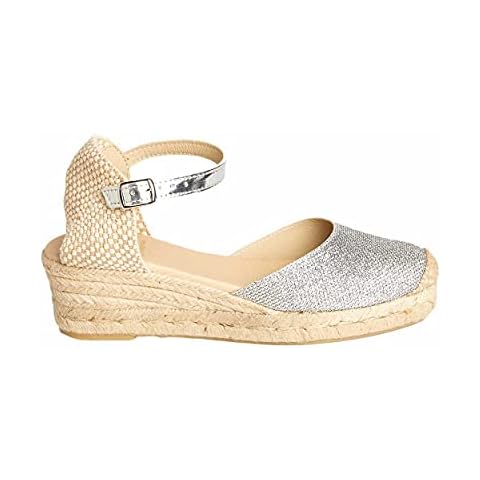 No ES lo mismo - Women's Jute Espadrilles with Wedge | Closed Toe Paddle Summer 2021 Sparto Fashion Tecno Sandal | Size 2 to 8.5 Cover