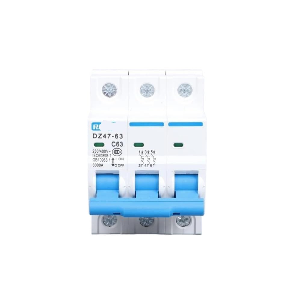 DZ47 3A/6A/10A/16A/20A/32A/40A/50A/63A 400V Typ C Mini wyłącznik automatyczny MCB 35 mm montaż na szynie DIN zdolność przerwy (3P, 40A)