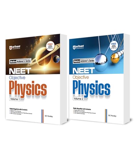 Image of Arihant NEET Objective Physics Volume 1 and 2 by DC Pandey (Set of 2) | Medico Achiever's Series | Modular Theory, Exercises & PYQs | 2025 Edition for NEET UG Preparation