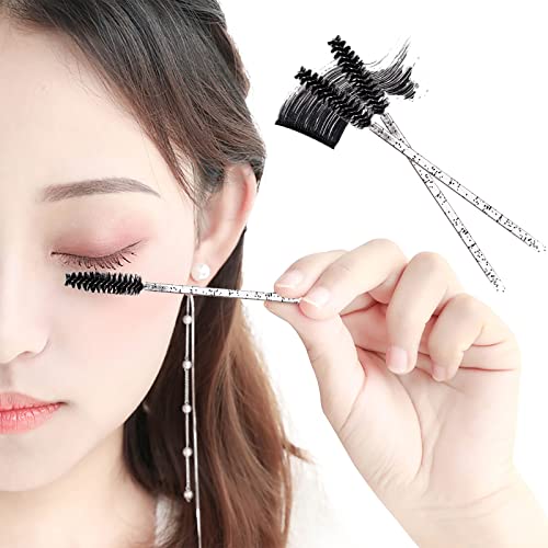 MSQ 50 Stück Wimpern Pinsel Einweg Mascara Pinsel Krystall Wimpernbürstchen für Wimpern und Augenbrauen, Mascara Zauberstäbe für Beauty-Salon und Hausgebrauch (50Kristall)