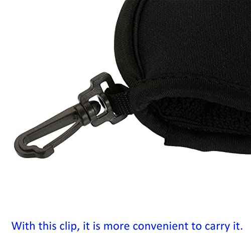 Bolsa de limpieza portátil de golf M METERXITY, paquete de 2 arandelas de bolas doradas en negro 6