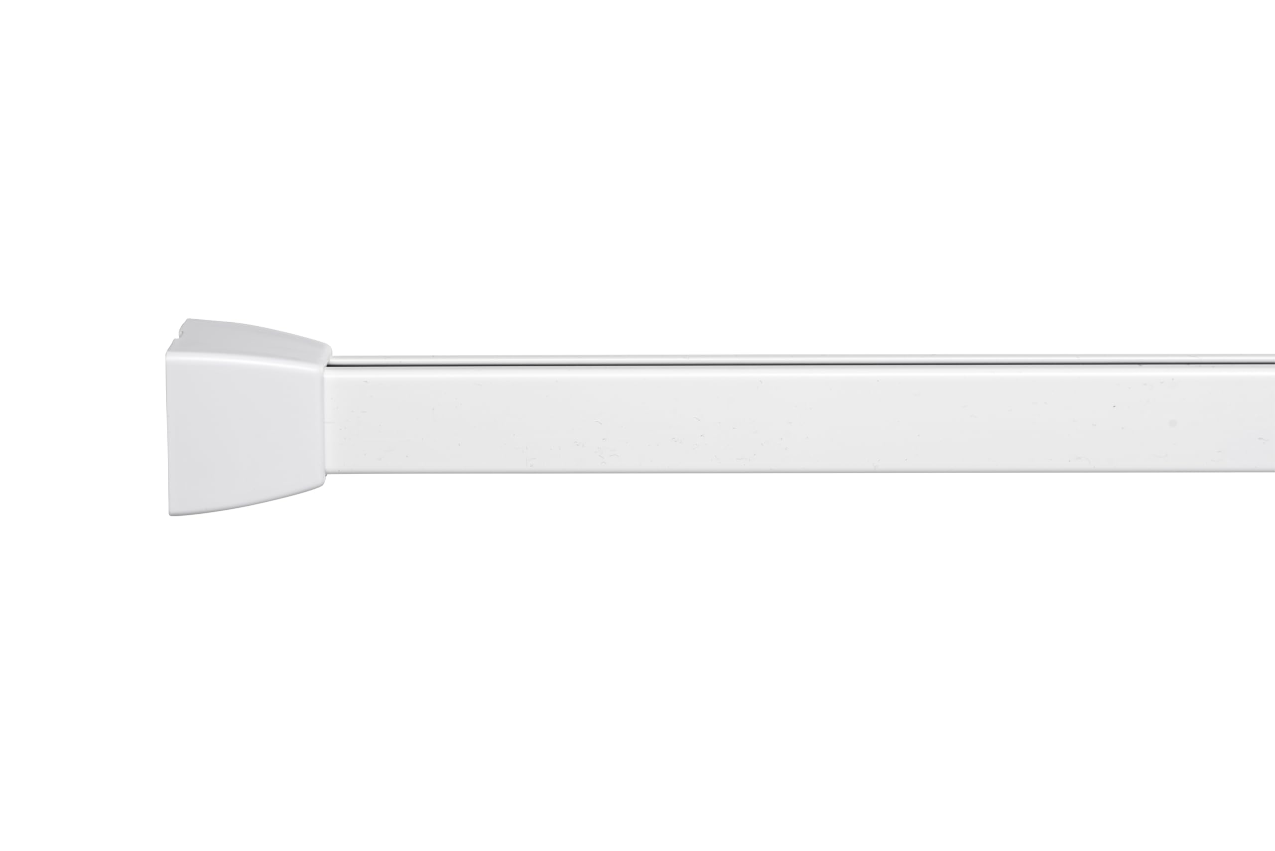 Croydex Professional Profile 800 L-Shaped Shower Rail with Ceiling Support/Hooks and Gliders, 76 x 167.5 cm, White
