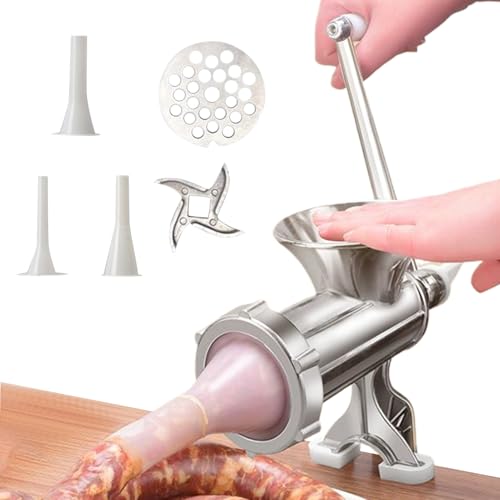 Molinillo de salchichas, picadora de carne,Picadora de carne y embutidor de salchichas | Procesador de alimentos de herramientas de cocina pesado con placa de molienda y cosas para uso doméstico y