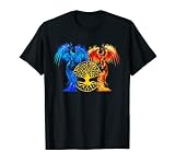 Fantasy Fire and Ice Phoenix Arbre de vie Jaune T-Shirt