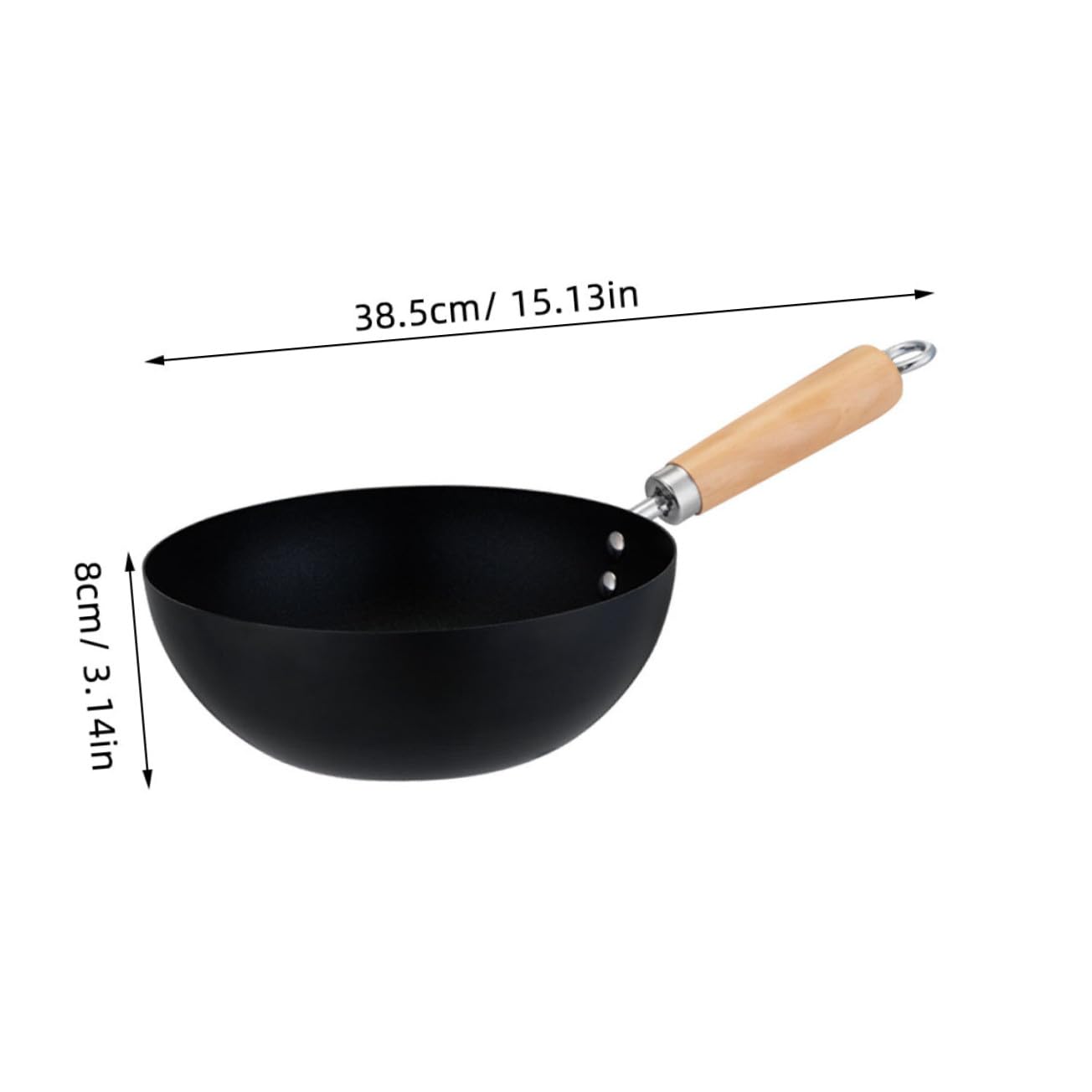 Kleiner Bratwok Aus Edelstahl 22cm Antihaftbeschichtete Alltagspfanne Für Induktionsherd Gasherd Elektroherd Kompakte Wok Pfanne Zum Braten Und Kochen Für 2 Personen