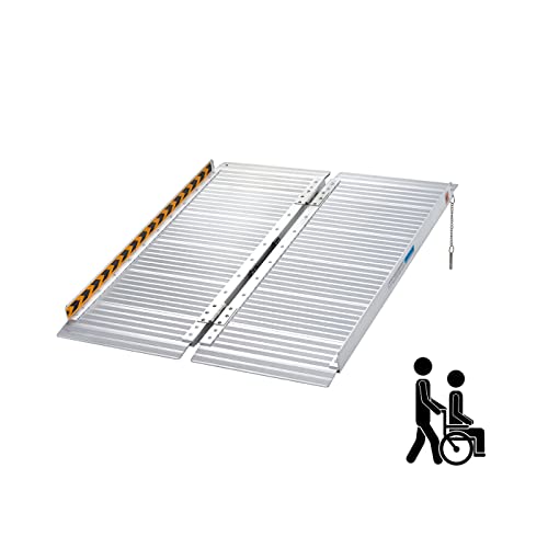 Gardhom Rampa 92cm Sedia a Rotelle Pieghevole, Capacità 270kg