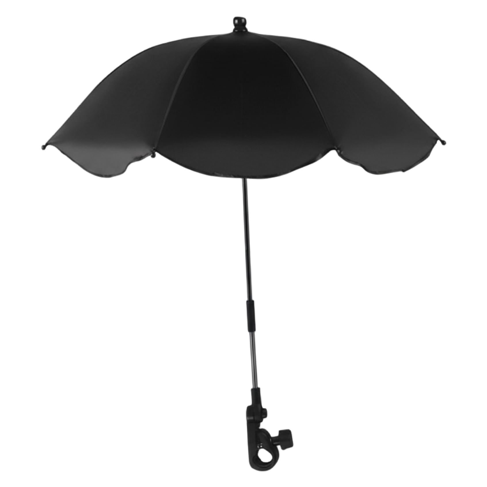 Aetherize Black Chair Umbrella With Clamp, 360° Adjustable Clip On Umbrella For Chair With Upf 50+ Sun Protection For Outdoor, Stroller, Camping, Fishing (65Cm, ) With Clamp