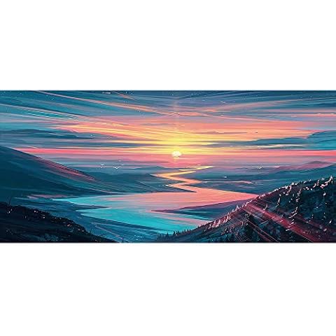 Utimor Extended Gaming Mouse Pad, Mouse Mat for High DPI Professional Gaming Quality Perfect for Home Office Use (90x40 walktowardsA7) Cover