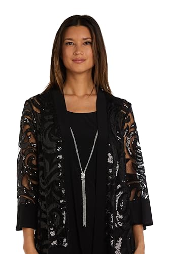 R&M Richards Womens Drape-Front Printed Two Piece Dress2