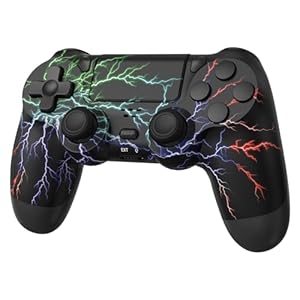 JINWAVA PS4 Controller Wireless Compatible with PS4/Slim/Pro/PC, Wireless Controller with Dual Vibration/3.5mm Audio Jack/1000mAh Battery/Multi Touch Pad