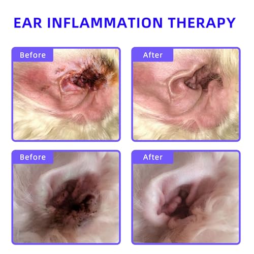 Image of Pets Ear Cleaner for Dogs & Cats, Alleviate Infections, Deodorizing and Itchy, Clean Wax, Mild and Non-irritating, Care for Pet, with 20 Cotton Swabs, 4 fl oz