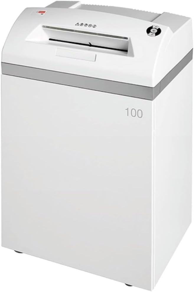 Intimus 224254P1 Model 100 CP4 Medium/High-Volume Office Shredder, 3.8 x 36mm Shred Size, 12.5" Feed Opening, 31.75 gal Bin Size, Up to 25 Shredding Capacity, 5.5in / sec Cutting Speed