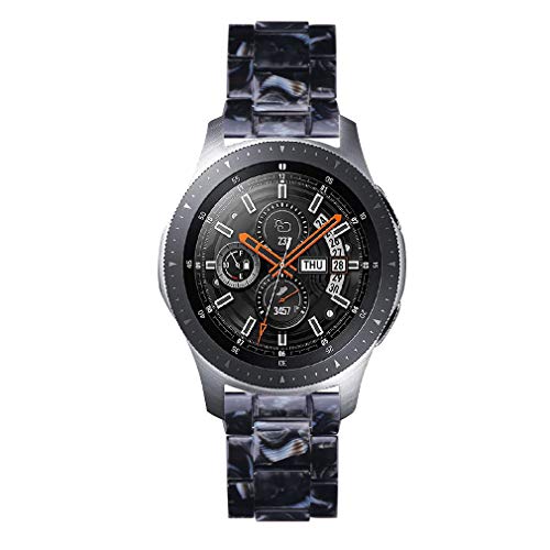 Miya System Ltd Uhrenaustausch für Galaxy Watch 46mm, 22mm Resin Ersatz Armband Faltschließe Frauen Männer Sports Armband Uhrenarmband für Gear S3 Frontier/Gear S3 (A04) Cover